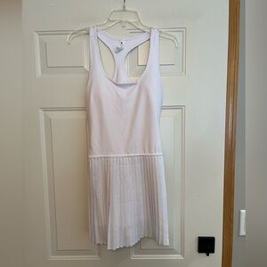 New womens Yogalicious white luxury net motion active pleated skirt dress medium